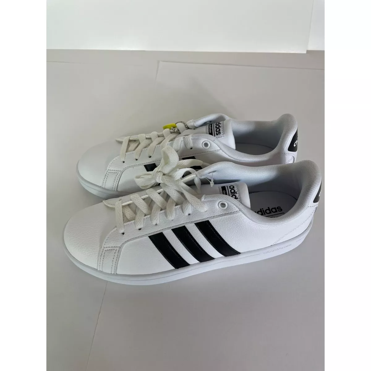 Adidas women's cloudfoam advantage sneakers white/black hot sale