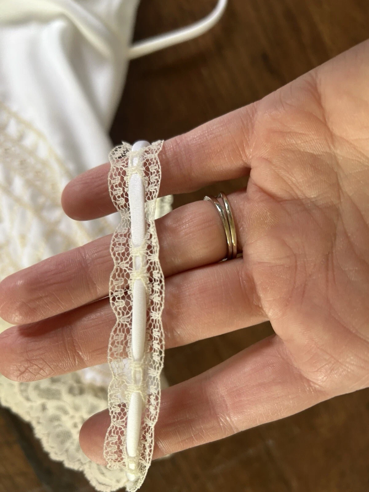 UNDERCOVER Abito slip pizzo babydoll Victorias Secret vintage anni 70 midi M ricamato raro