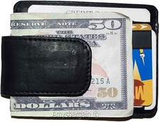 Money Clip, Leather Credit card/ID money clip wallet, magnetic money clip New 8