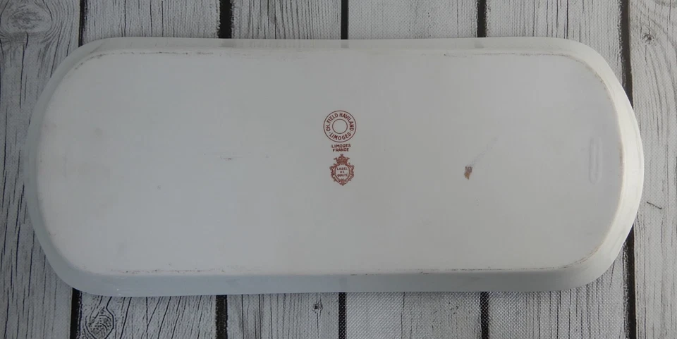 Vintage CH Field Haviland Limoges. Label de Qualite. 14-1/2" Tray - Image 3 of 4