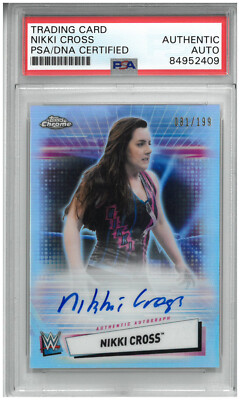 NIKKI CROSS SIGNED AUTOGRAPH SLABBED WWE 2021 TOPPS CHROME CARD