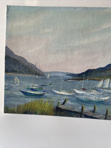 GLADIE BETZ- “Mt. Desert Island Maine” Original Acrylic Composition. 12” X16”EUC - Picture 7 of 12