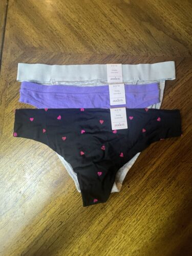 Auden Panties Women’s Medium (8-10) lot of 3 Pack New With Tags Solid Satin
