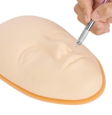 5d Facial Tattoo Training Head Silicone Practice Permanent Makeup Lip Eyebrows