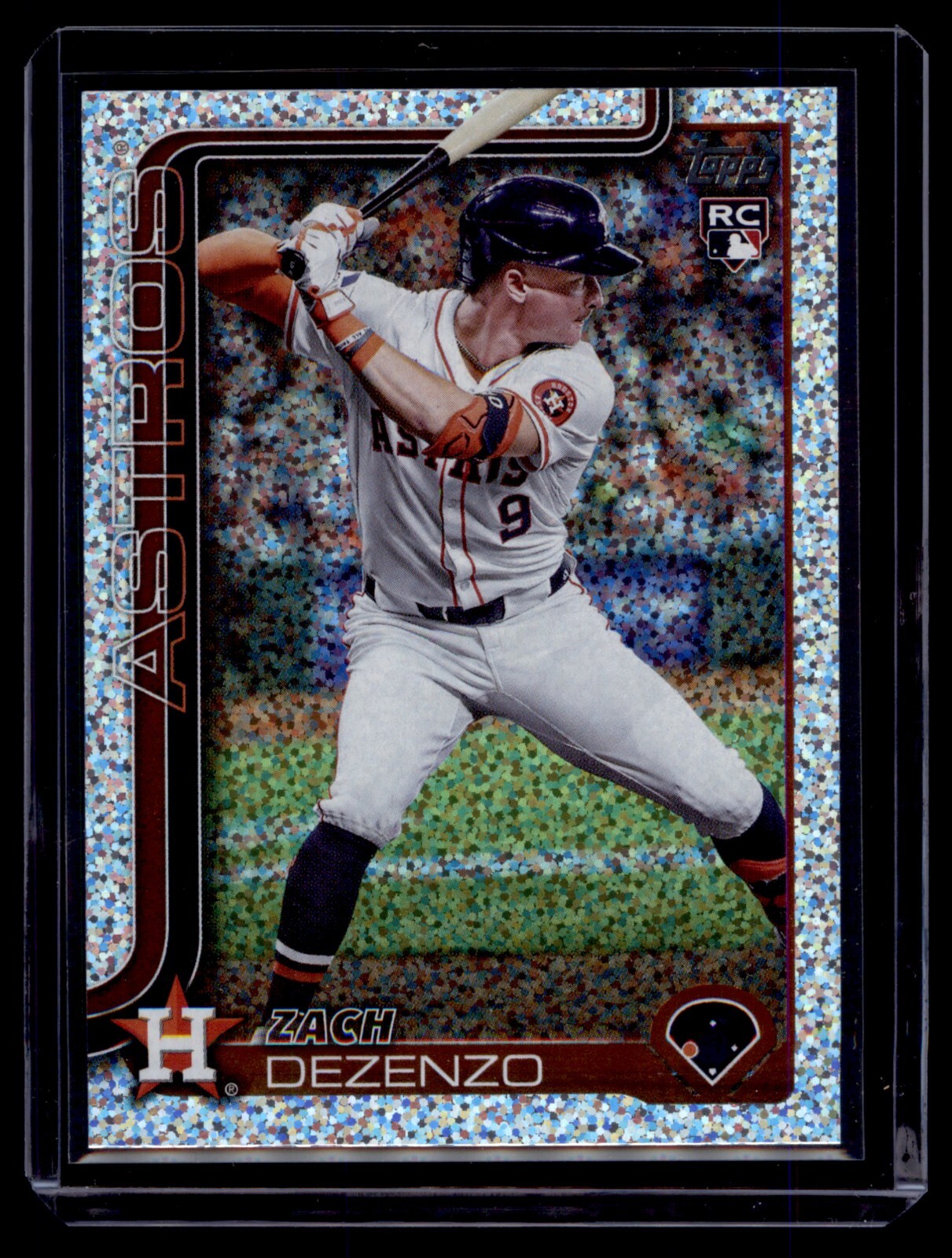 2025 Topps Series 1 Rookie Zach Dezenzo Silver Crackle Foilboard #89