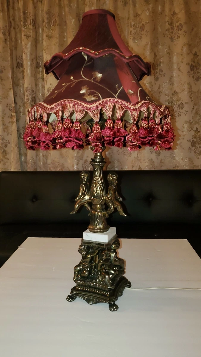 Hollywood regency cherub lamp deals
