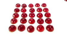 Vintage (25) RUBY RED Glass (Sign REFLECTOR Warning JEWELS) Not Cats Eye Faceted