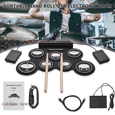 Kompaktes digitales elektronisches Schlagzeug USB-Pad für Handübungen und Pedal~