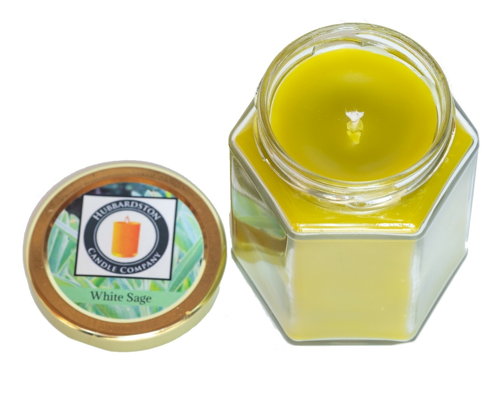 White Sage Scented Pure Beeswax Jar Candle, 12 oz