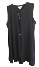 MICHAEL Michael Kors Women's Plus Size Black Ruffle Bottom Tank Dress SZ 2X New