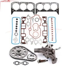 For 99-06 Chevrolet/GMC 4.3L Head Gasket Set & Timing Chain Kit w/Water Pump