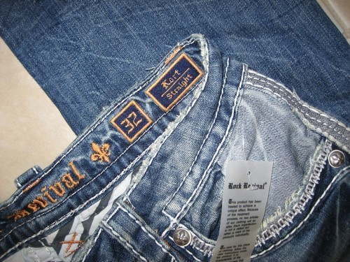 Rock Revival Kort Straight Jeans E1627J1L Men's Size 32X34 - Picture 8 of 8