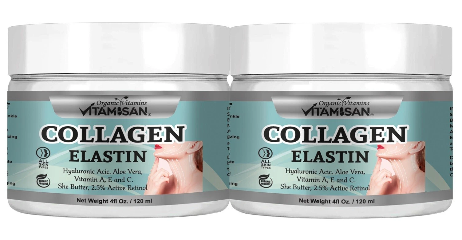 COLLAGEN & ELASTIN SKIN CREAM Firming Face Care Anti Aging Wrinkle Beauty 8 oz.
Opens in a new windo