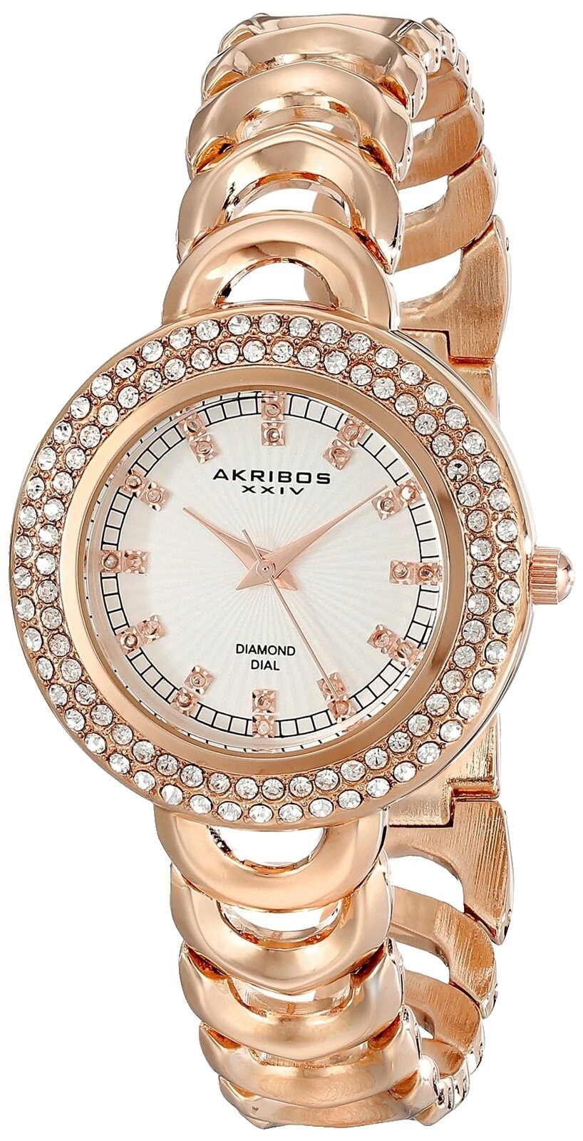 Akribos XXIV Diamond Accent Analog Wristwatches