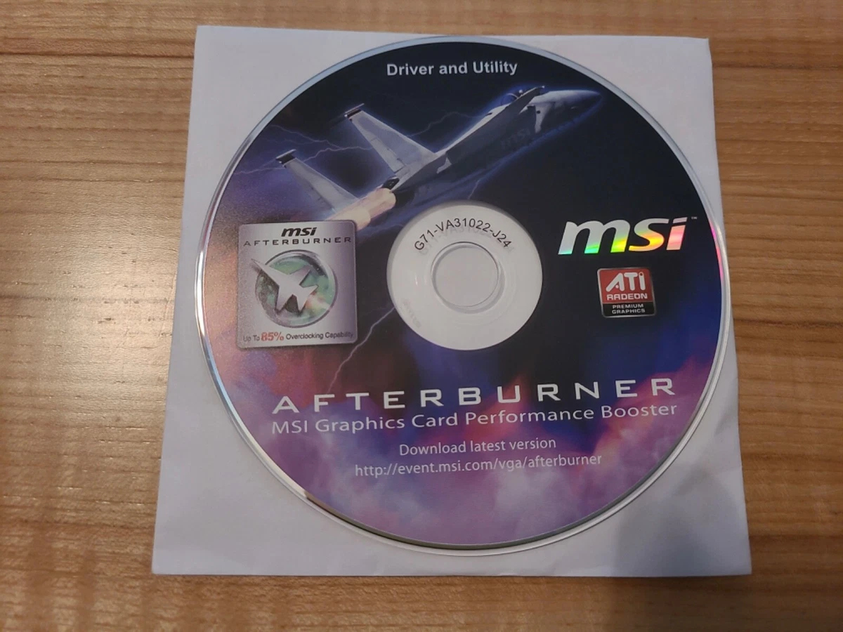 AFTERBURNER MSI GRAPHICS CARD Software For Windows OS CD-ROM | EBay