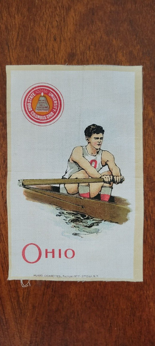c1910s S22 Murad Cigarettes tobacco silk OHIO STATE UNIVERSITY Rower