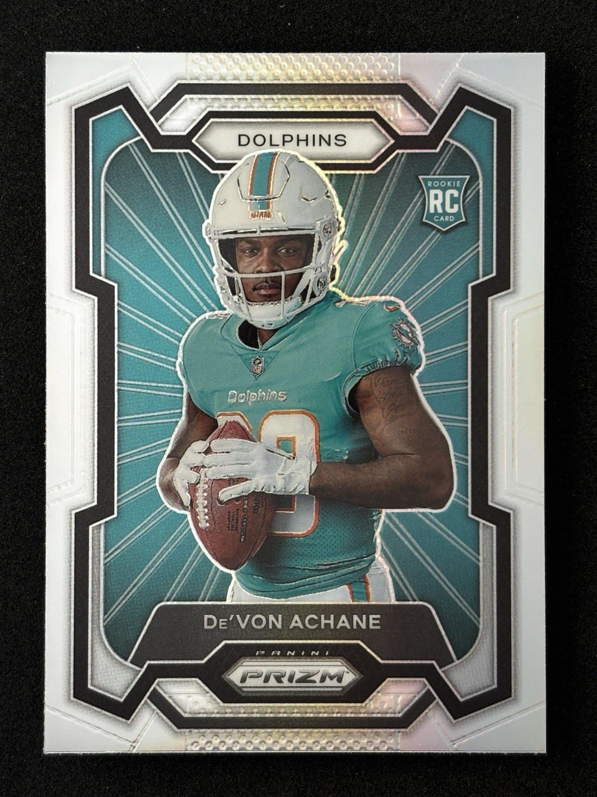 2023 Panini Prizm De’Von Achane #306 ROOKIE VARIATIONS PRIZMS SILVER Miami