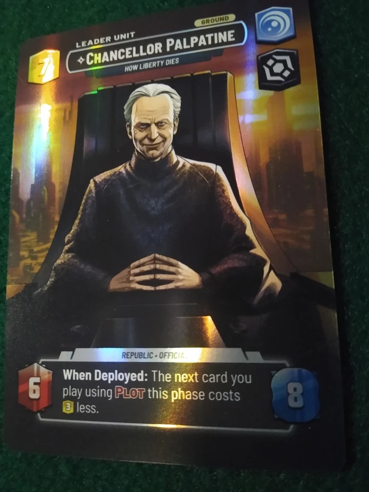 STAR WARS UNLIMITED SECRETS OF POWER SHOWCASE #1021 CHANCELLOR PALPATINE - Image 2 of 2