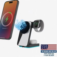 3 In 1 Magnetic Wireless Charger Fast Charging Station for iPhone Watch AirPods