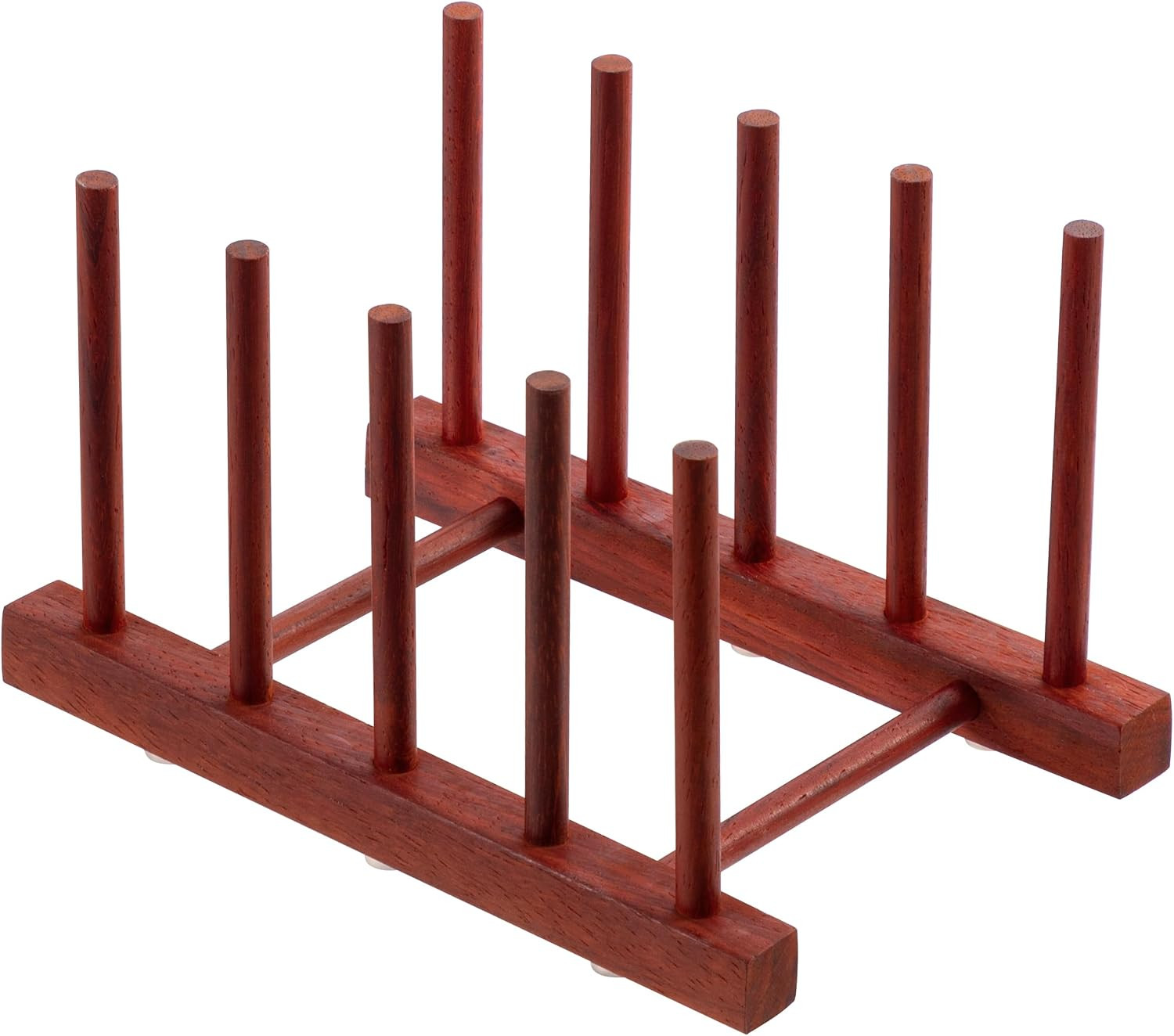 Rosewood Wooden Dish Drying Rack - Home and Kitchen Organizer for Cups