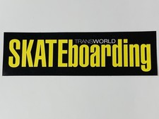 Vintage Transworld Skateboarding Magazine Sticker 2x6 Inch NOS