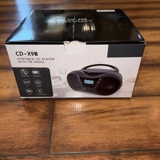 Greadio CD-X9B Portable CD Player w/ FM Radio Bluetooth Aux USB New