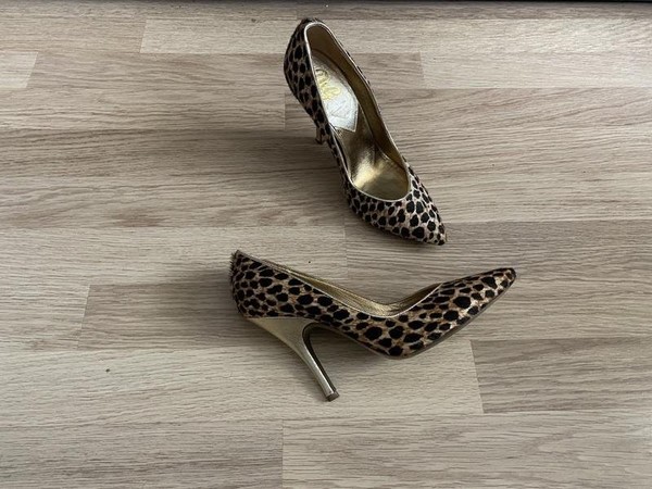 Women Dolce & Gabbana Heels Black Pony Hair 36