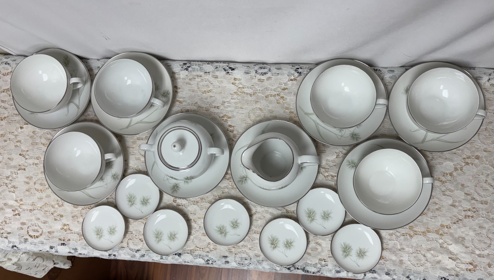 23 Pc VTG Vita Craft Bavarian Fine China Greenbriar Tea Set