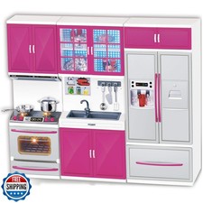 Doll Kitchen Playset for Kids, My Modern Mini Kitchen House Furni