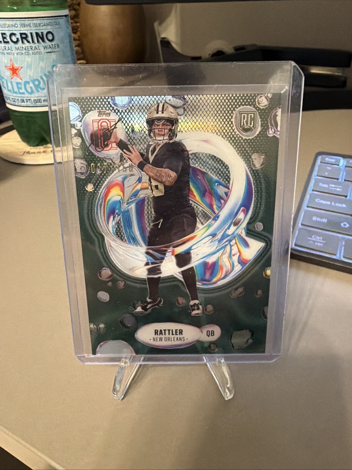 2024 Topps Signature Class Spencer Rattler Fluidity Green 17/150 Saints RC