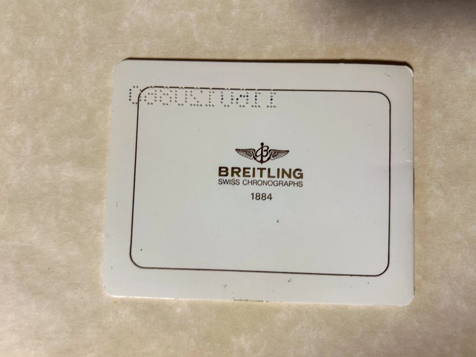 Libretto GARANZIA Breitling usato compilato J-Class - Immagine 2 di 3