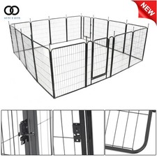 Heavy Duty Metal Playpen Dog Fence Pet Exercise Pen w/door for Outdoor & Indoor