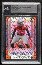 2021 Leaf Metal Draft Pre-Production Proof Orange Marble 1/1 Shaun Wade Auto o1u