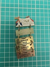 Vtg 1987 - 1990 Freemason Masonic Shriner Ben Ali Circus Dad Gold Tone Lapel Pin