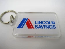 Vintage Keychain Charm: Lincoln Savings Bank
