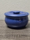 Vintage Fiestaware Kitchen Kraft - Individual casserole & lid - blue (1937-44)