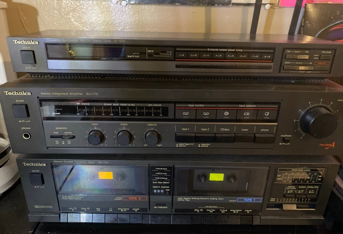 Technics SU-V75 HiFi Stereo System Amplifier RS-T24 Cassette Deck