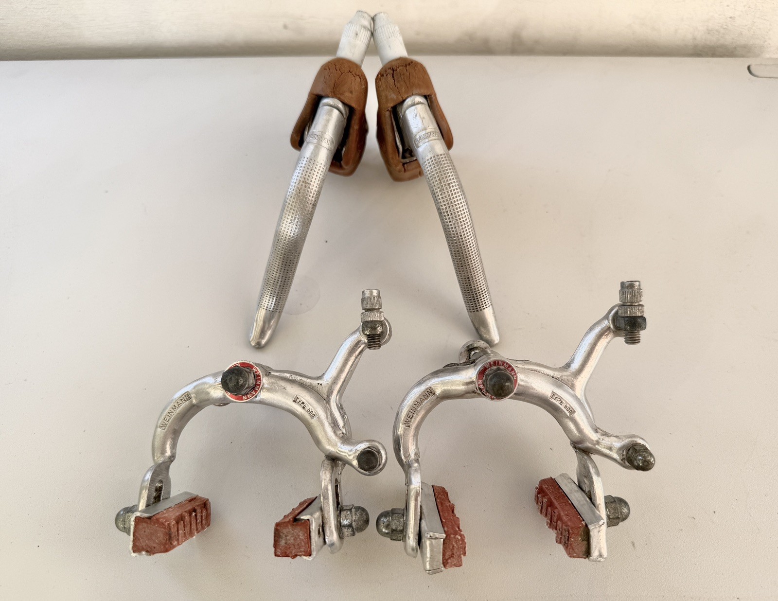 Freni + Leve Freno Weinmann Type 500 Bici Corsa Brake Caliper + Levers