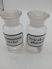 2x antyczne szklane butelki farmaceutyczne
