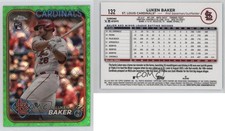 2024 Topps Chrome Logofractor Edition Green Refractor /99 Luken Baker Rookie RC