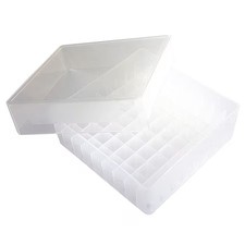 Heathrow Scientific 120034 Tube Storage Box, Natural, 81-Well, Pk5