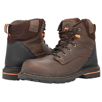 Big Hoss Mens Carson 6 in Work Boot US 7 XXW 6E Brown Composite Toe Leather NIB
