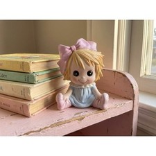 Kitsch Lefton Baby Little Girl Night Light Big Eye Figurine cottage core Cute