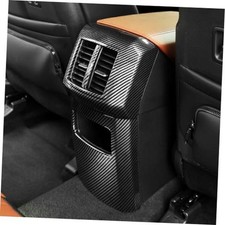 Car Interior Rear Air Condition Vent Outlet Cover Trim Carbon Fiber Pattern