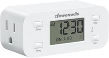 DEWENWILS 24 Hour Programmable Digital Timer Outlet,Timers for Electrical Outlet