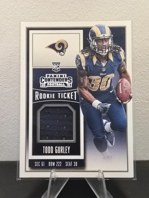 Todd Gurley Panini Contenders Rookie Ticket Swatches Los Angeles Rams NFL RC