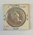 1963 Canada 1 Dollar 80% Silver Coin UNC Queen Elizabeth II & Voyageur (MM00191)