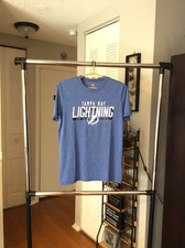 Tampa Bay Lightning Light Blue Polyester Shirt Adult Medium 38-40