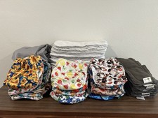 Mama Koala Cloth Diaper Lot Of 30 One Size Diaper Covers W/ Inserts  Wet Bags