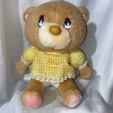 1983 Mattel Emotions My Cutie Bear Plush - Yellow Dress